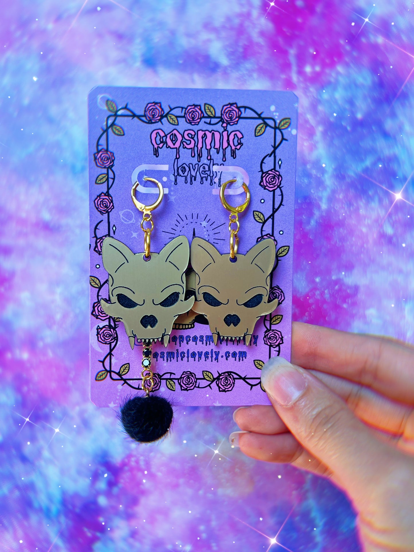 Cat Skull Earrings