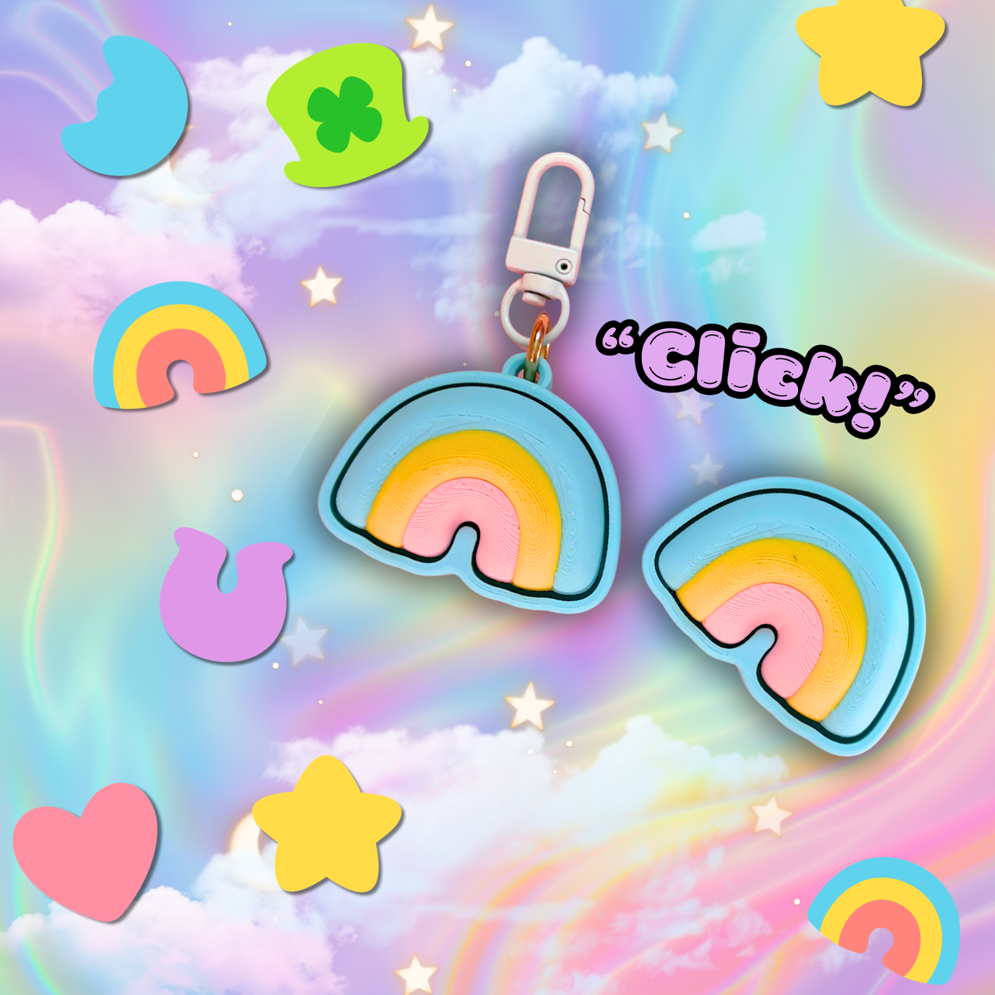 St. Patricks Day Marshmallow Charms Fidget Clicker