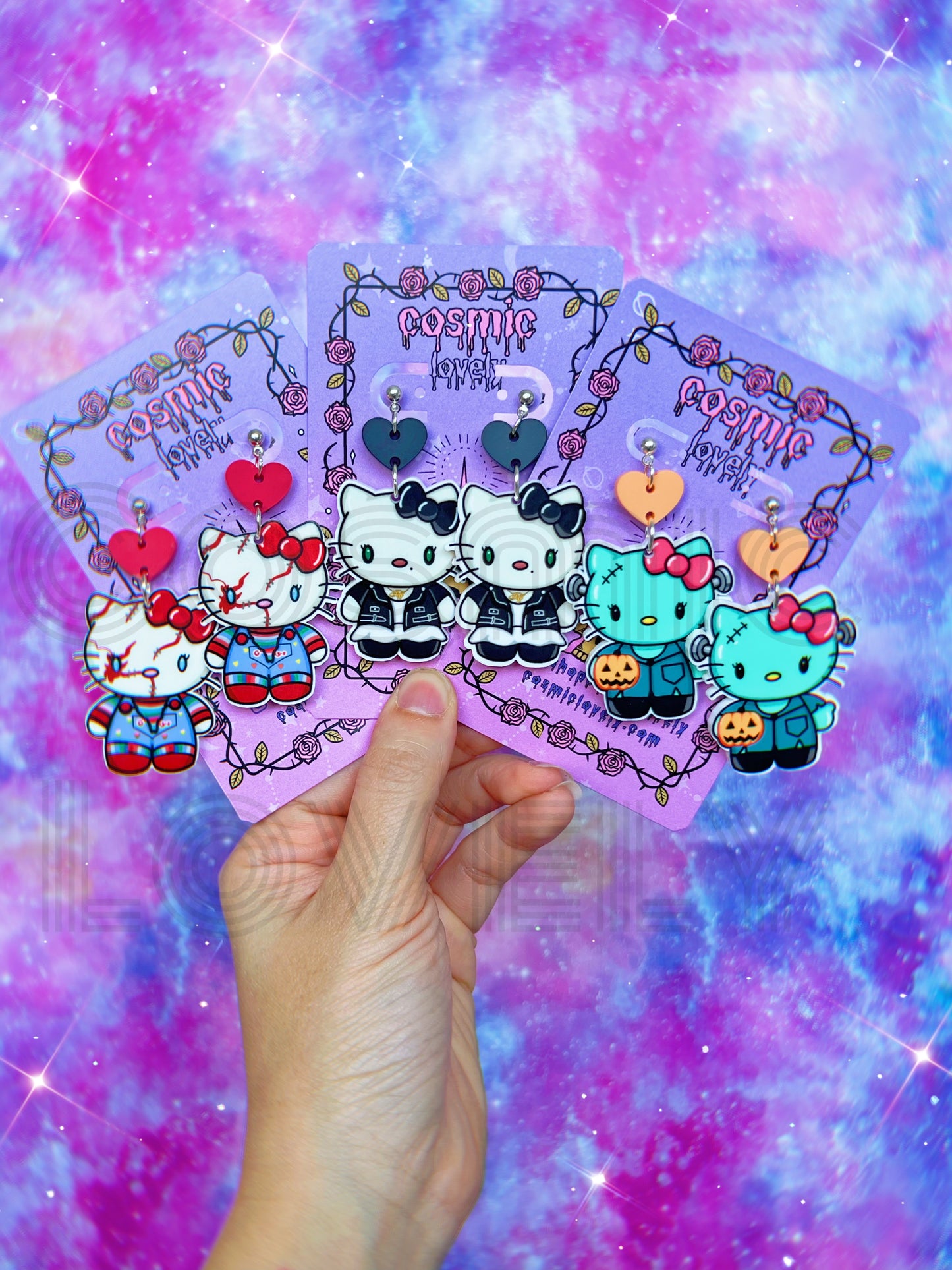 Halloween Horror H Kitties PIN, MAGNET, KEYCHAIN or PHONE CHARM