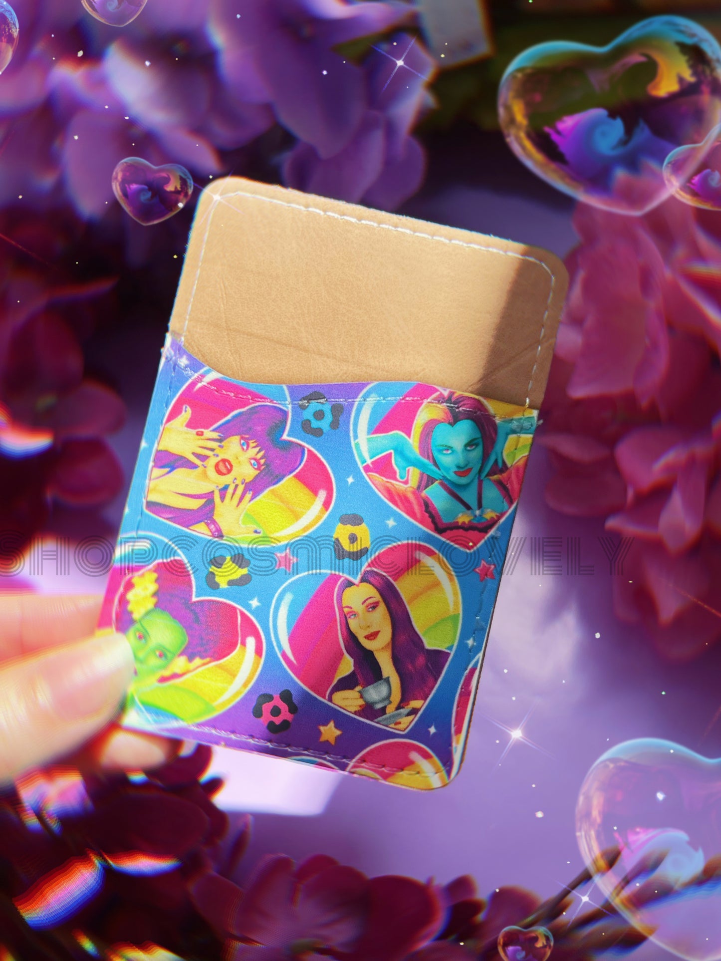 LF Spooky Babes Leather Phone Card Holder
