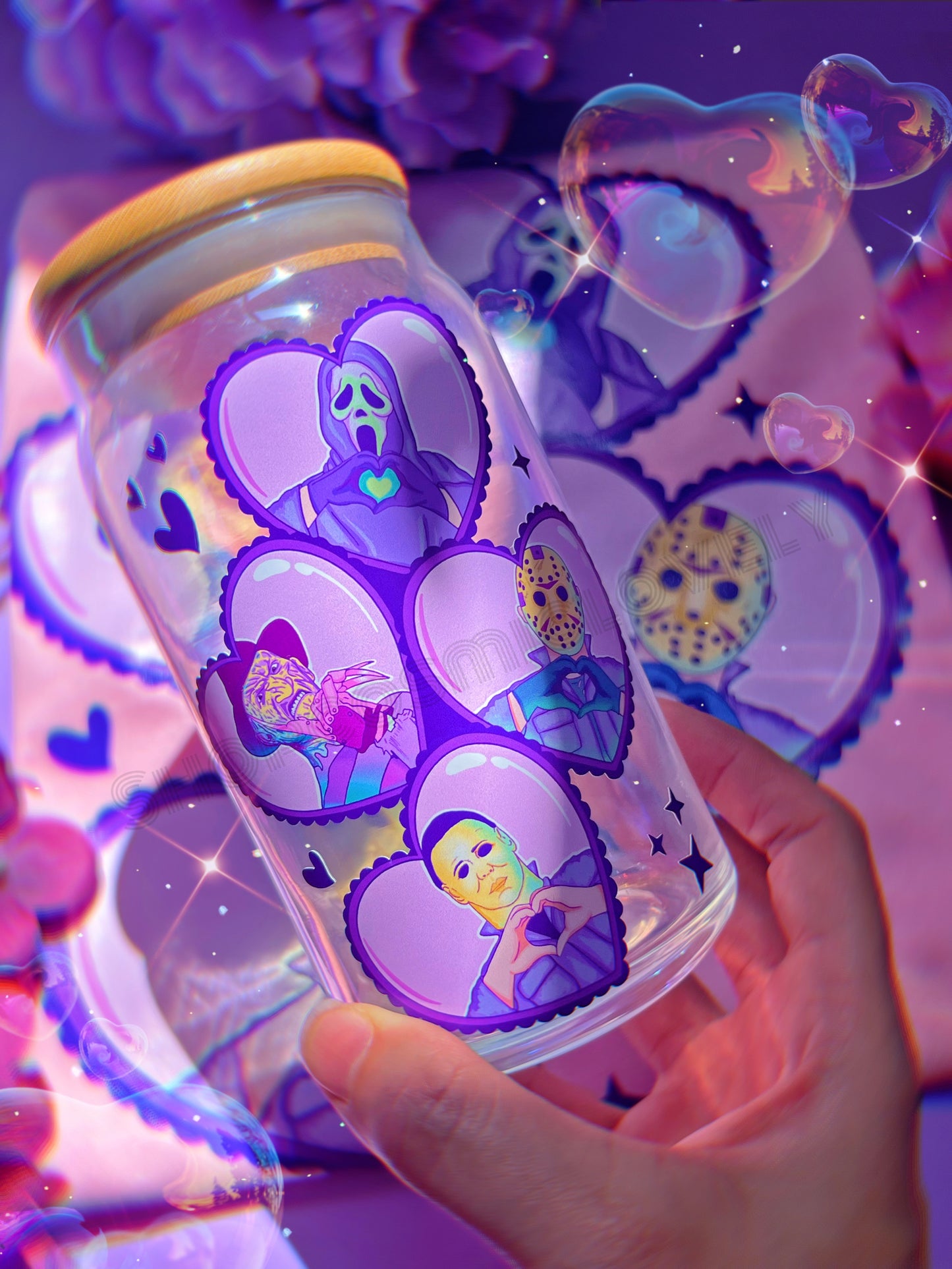 Iridescent Pastel Spooky Dudes 16oz Cup