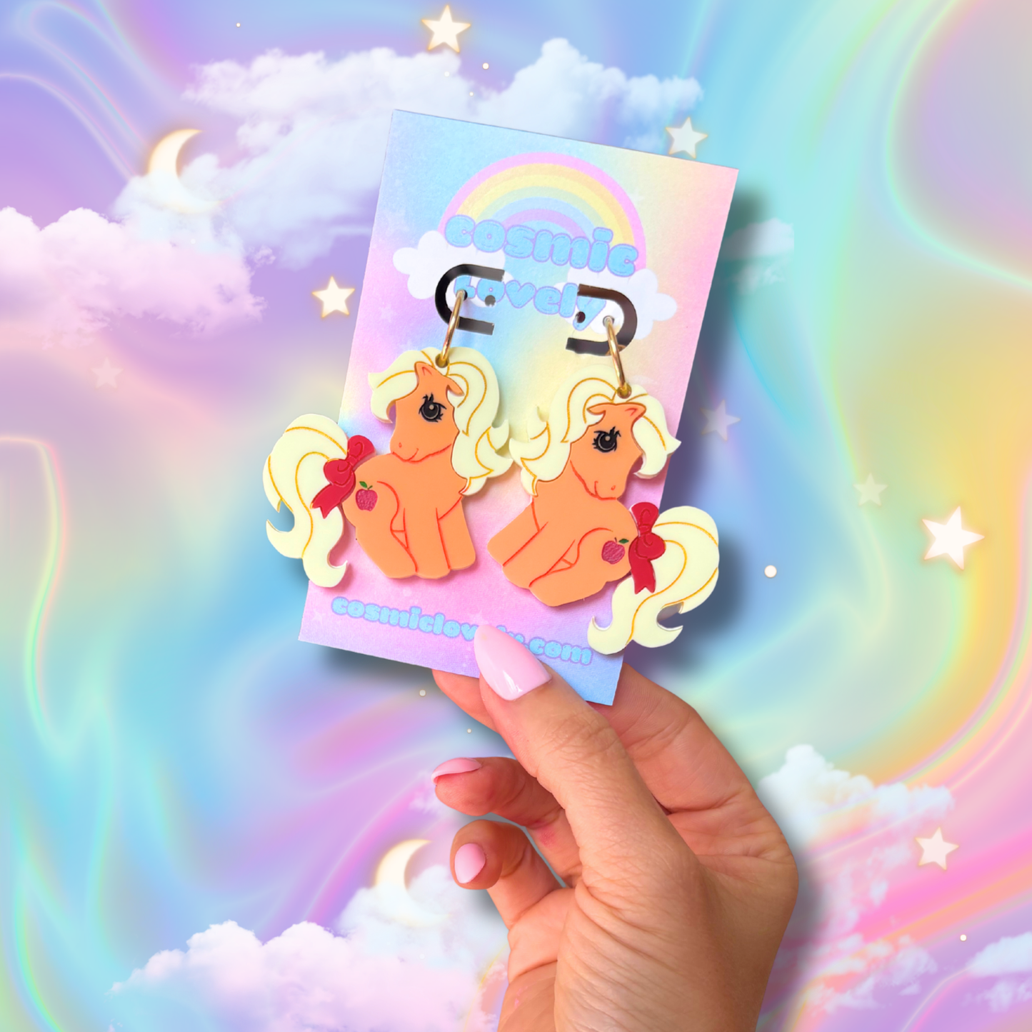 Apple Jack Pony Acrylic Earrings & More