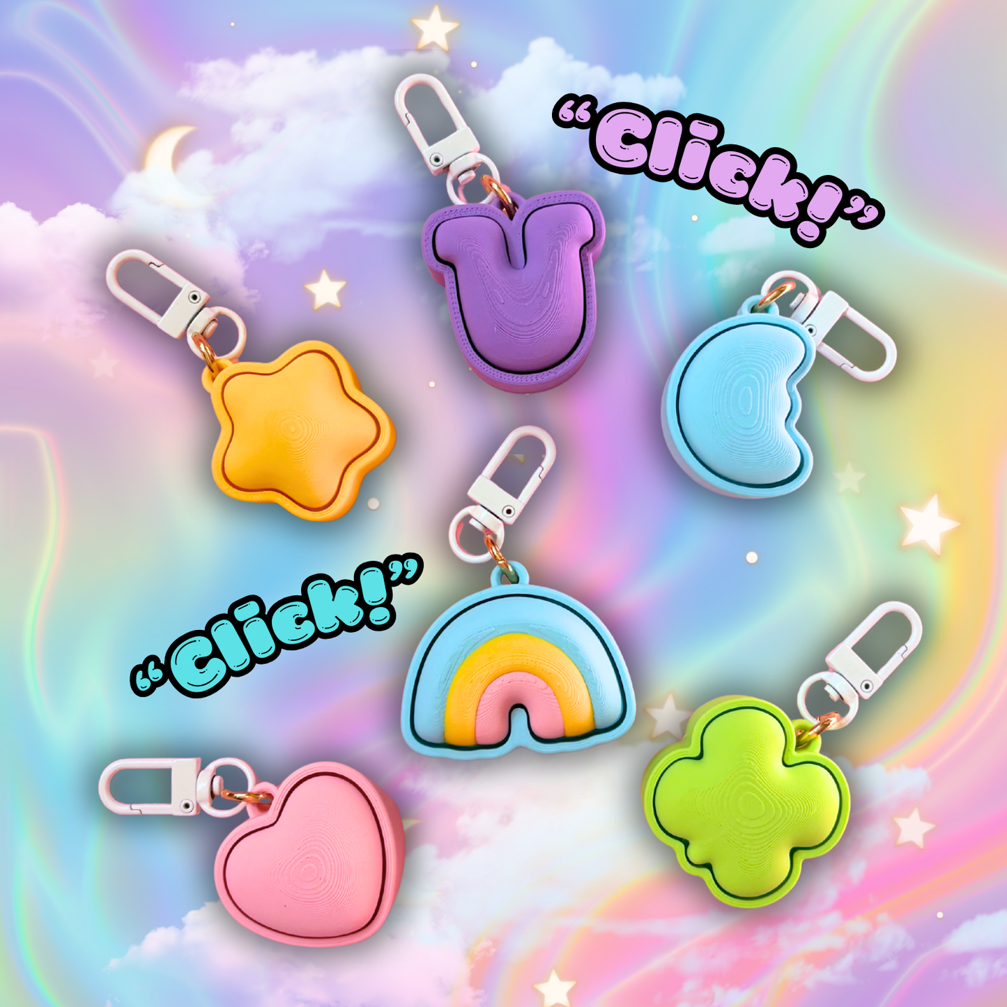 St. Patricks Day Marshmallow Charms Stanley Topper Fidget Clicker : 20oz - 40oz Tumbler Accessories