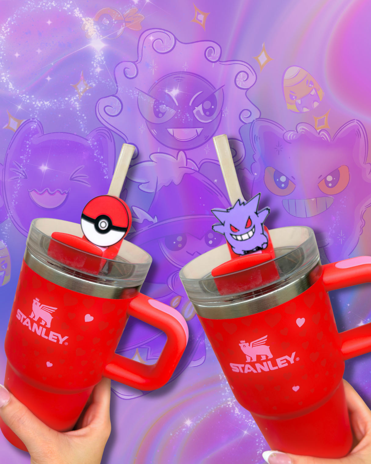 Poke Ball Straw Topper Stanley Straw Topper Accessories