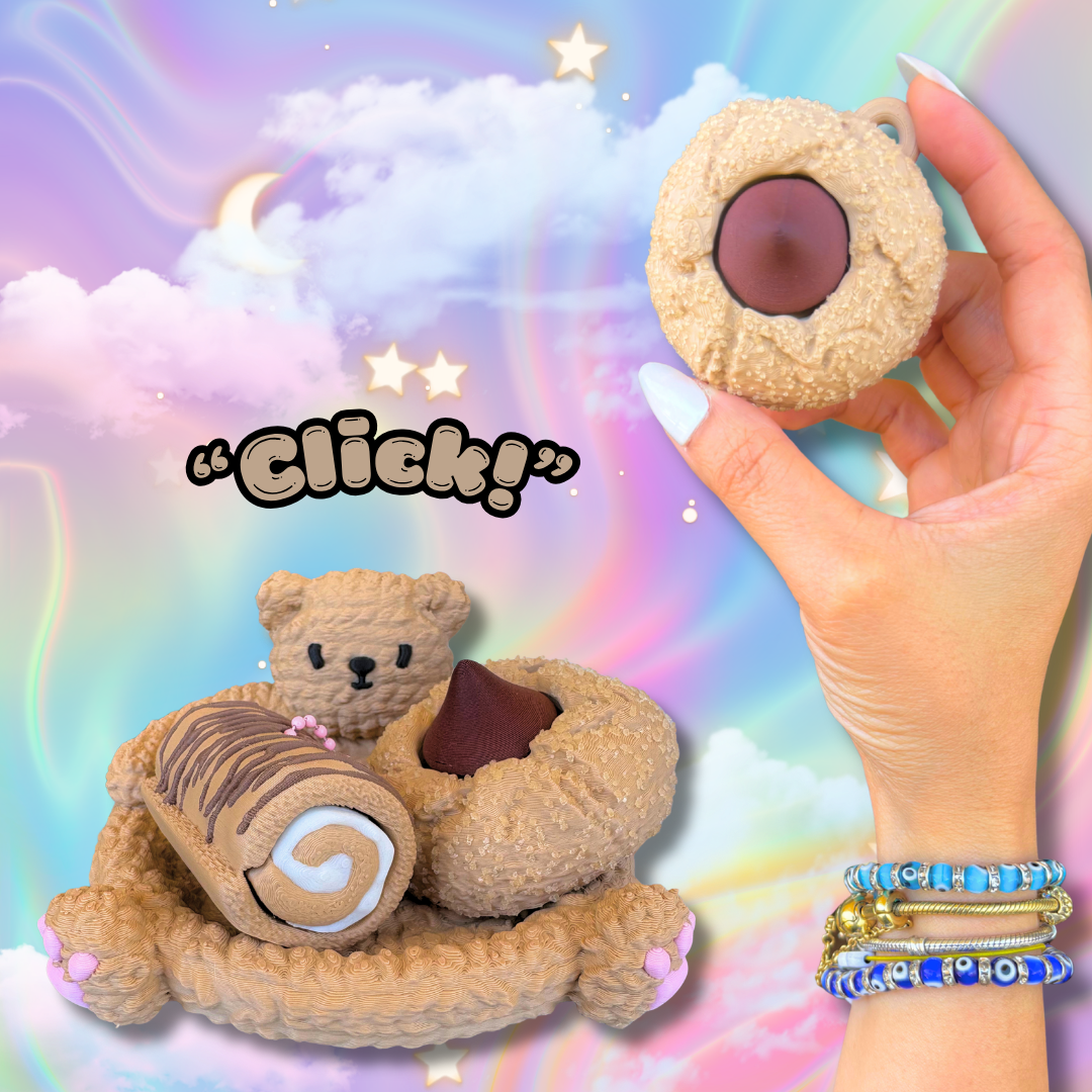 Sweet Treat Peanut Butter Blossom Fidget Clicker: Anxiety Stress Relief Toy