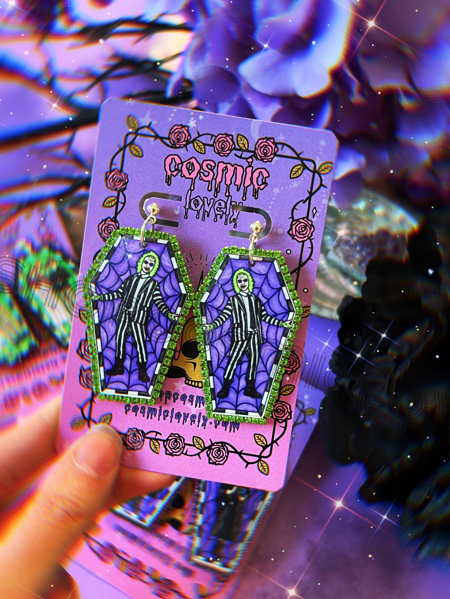 ** SINGLES **Beetle Coffin Earrings
