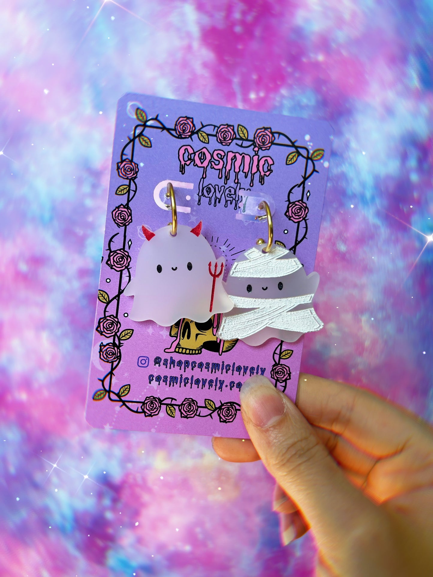 Halloween Costume Ghostie Earrings