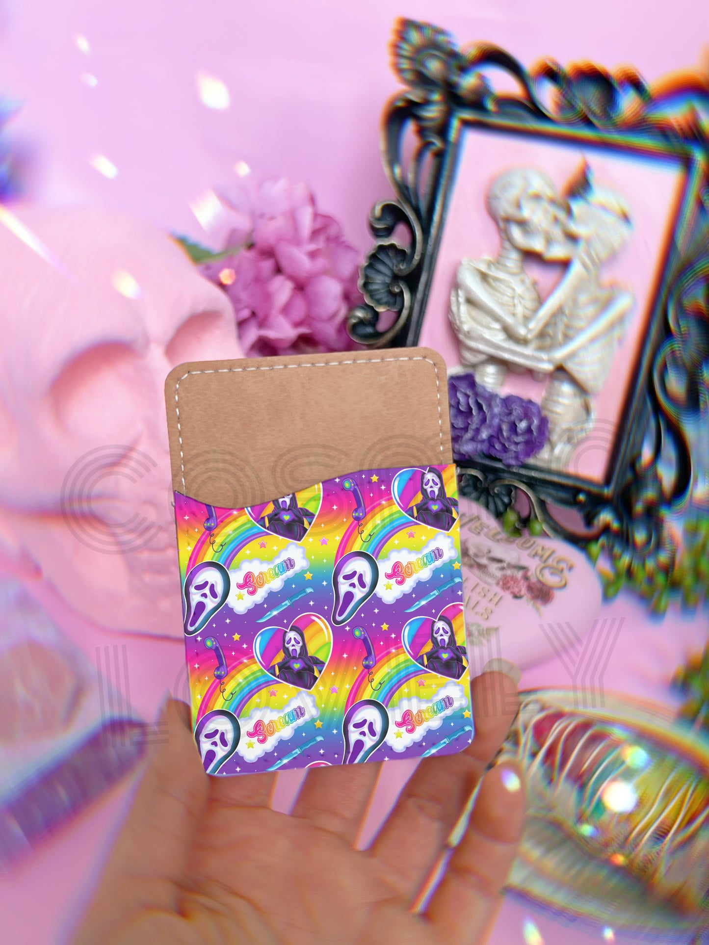 LF Gh0stface Leather Phone Card Holder