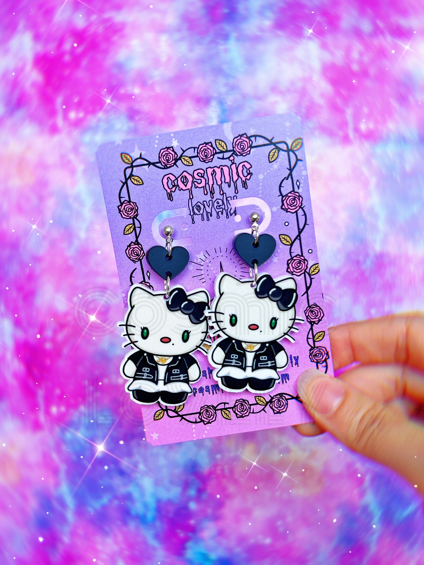 Halloween Horror Kitty Earrings