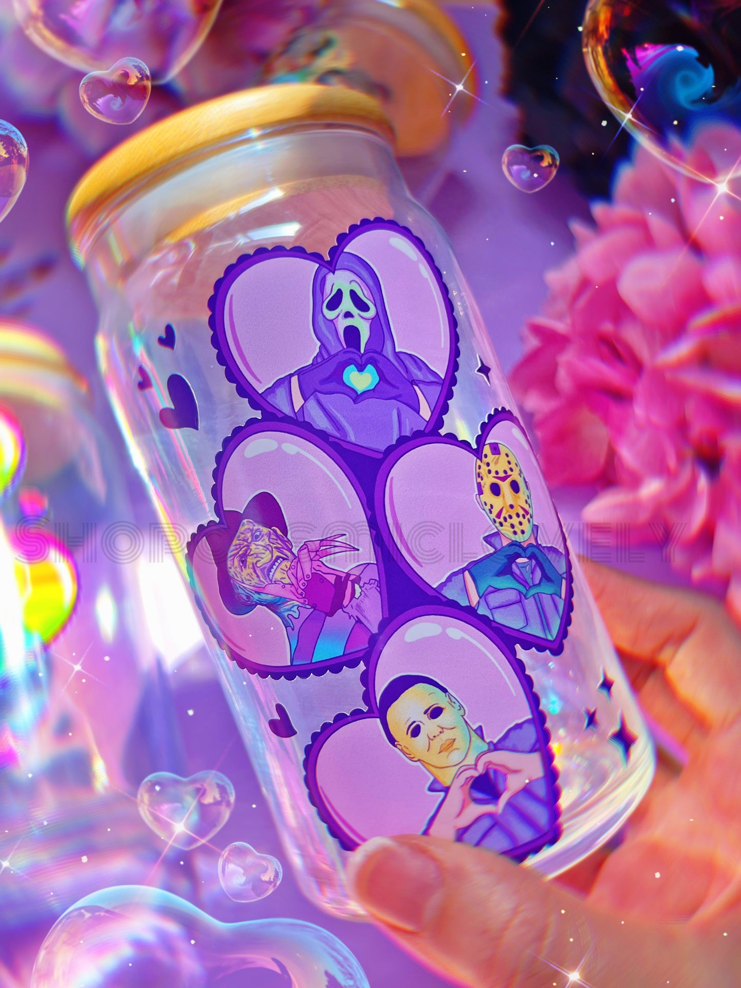 Iridescent Pastel Spooky Dudes 16oz Cup