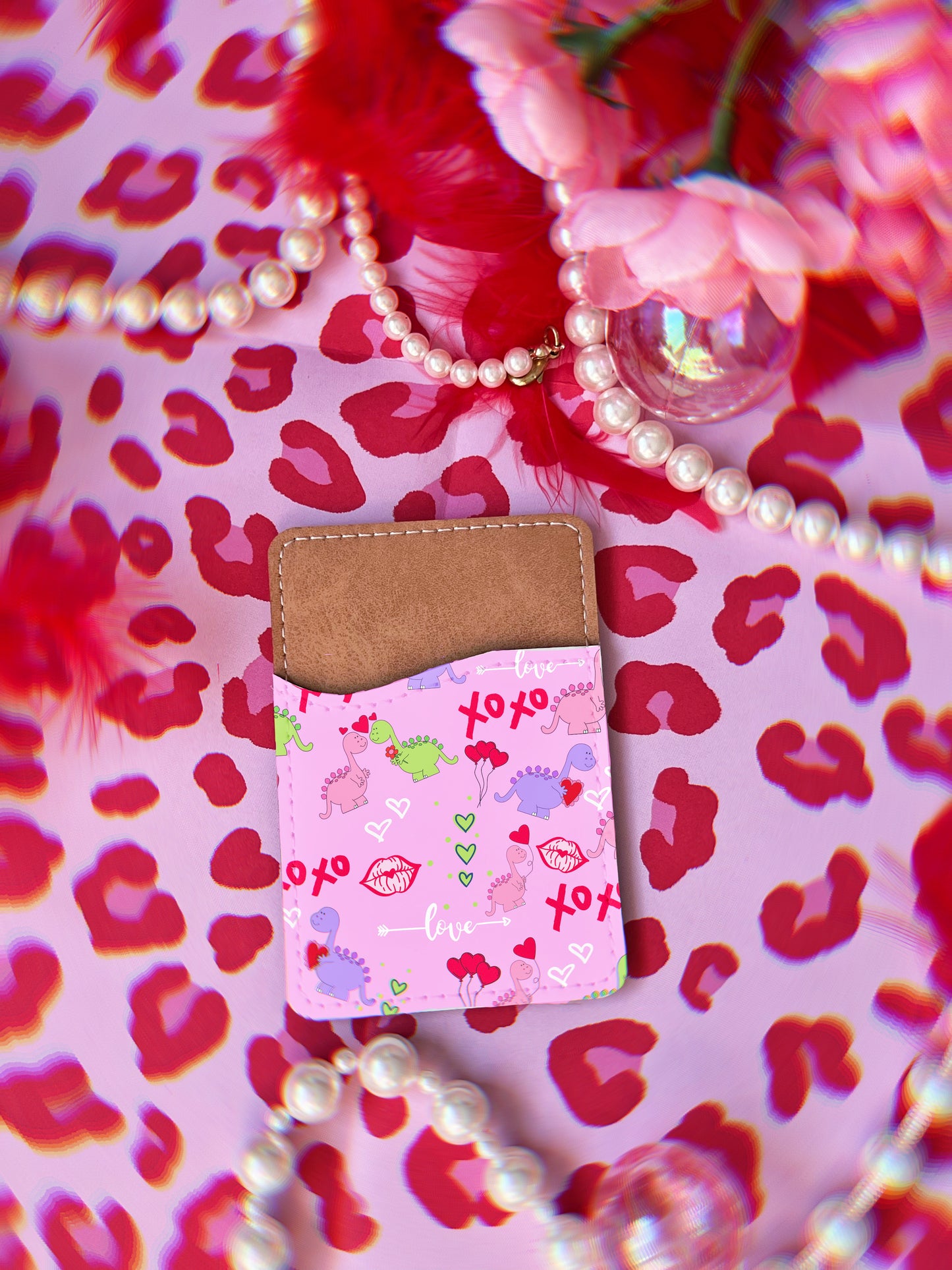 LOVE DINOS Phone Card Holder