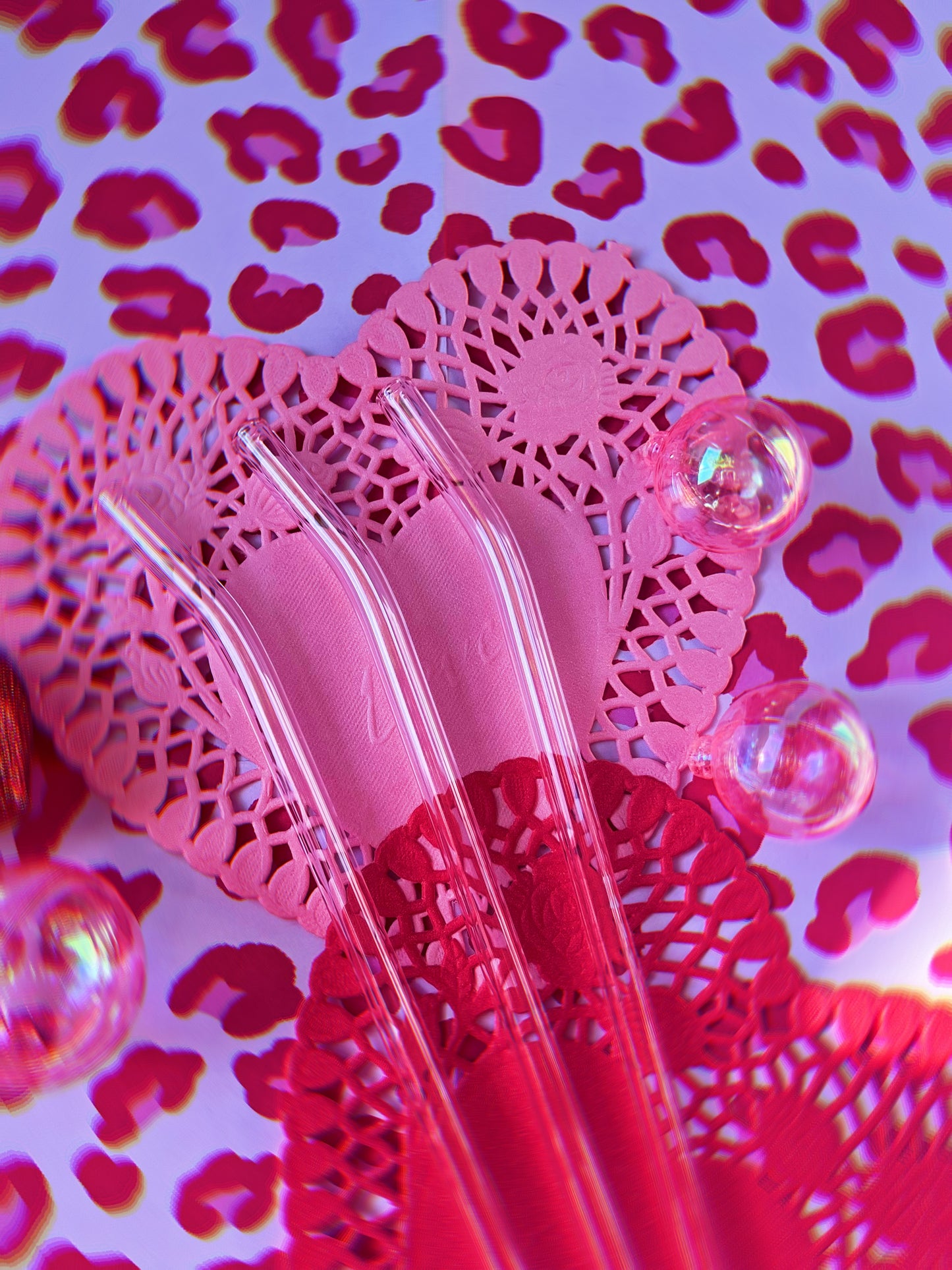 Light Pink Bent Glass Straw UPGRADE