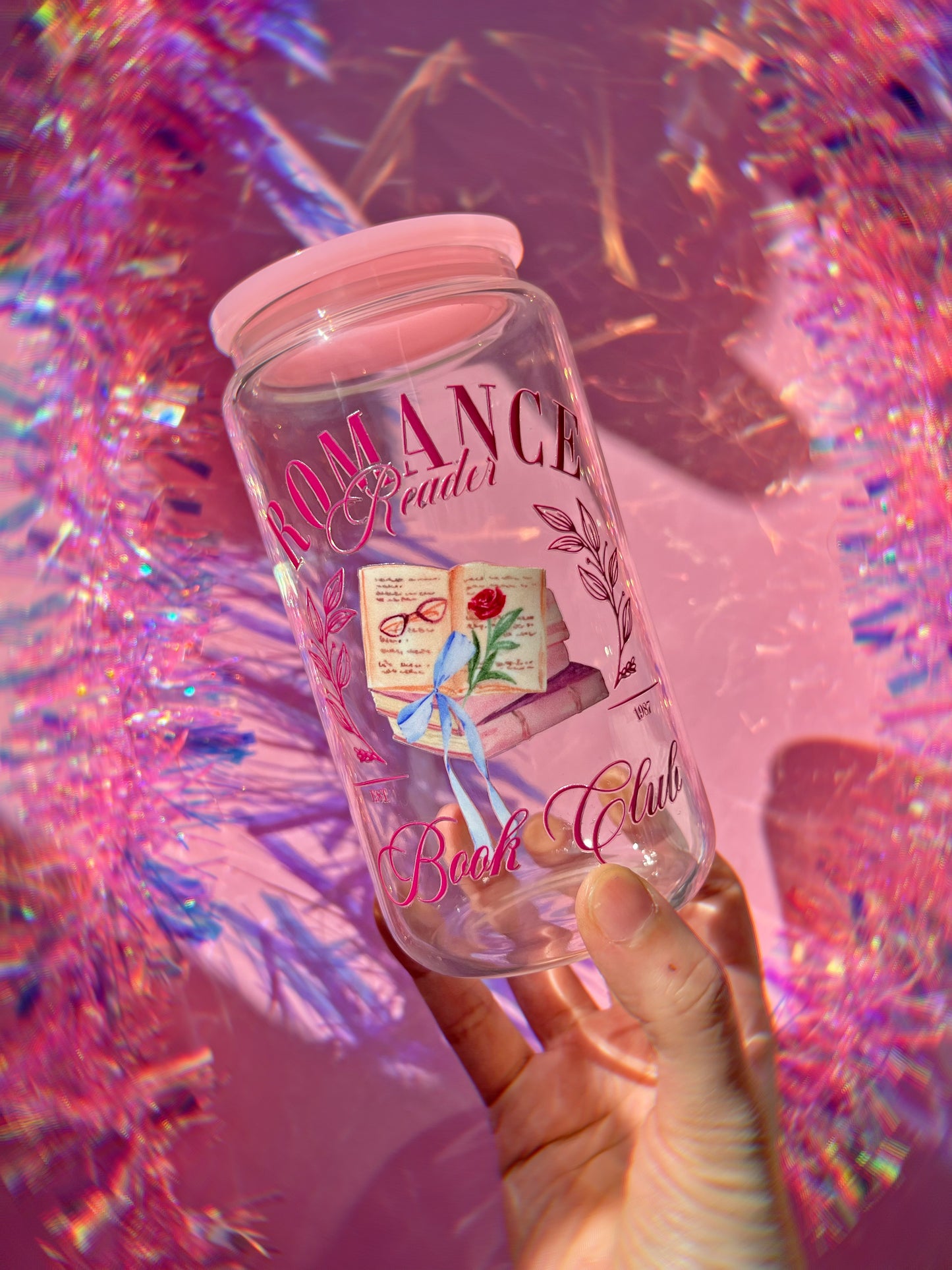 Romance Readers Book Club Glass Cup 16oz