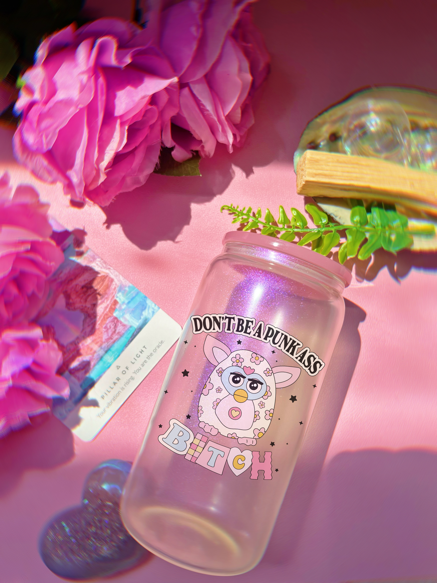 Iridescent Don't be a Punk Ass Bitch 16oz Cup