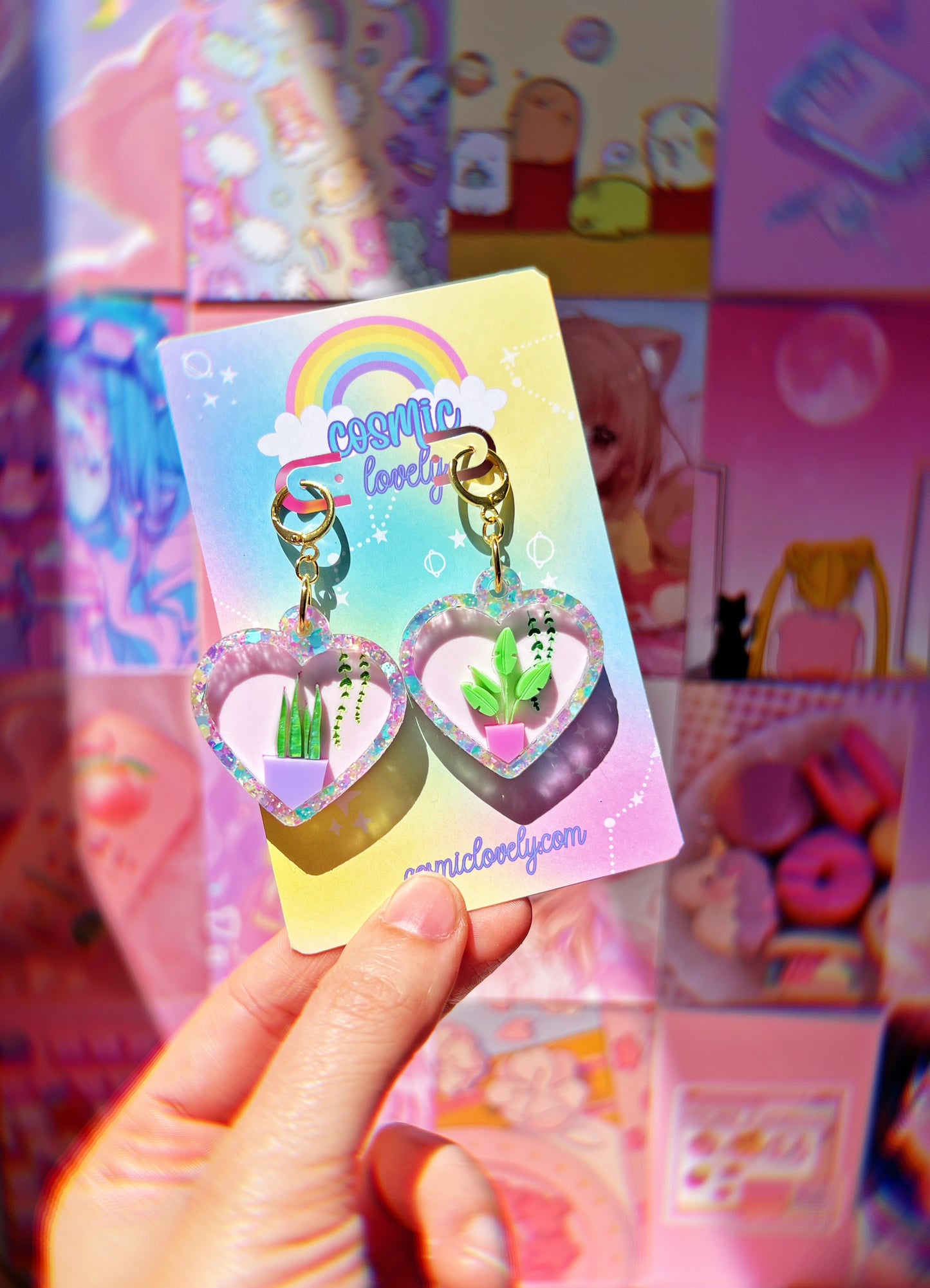 ** SINGLES ** Plant Lady Heart Earrings