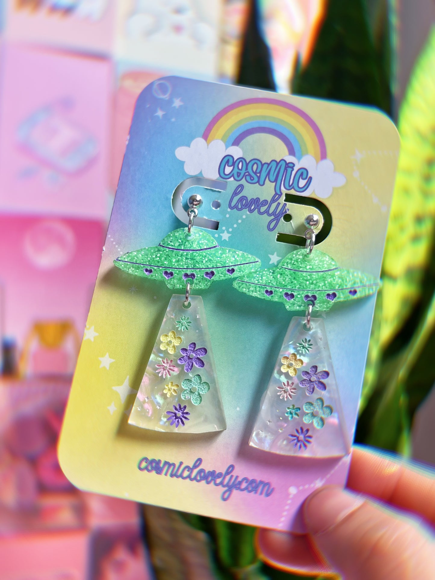 Spring Flowers UFO Earrings
