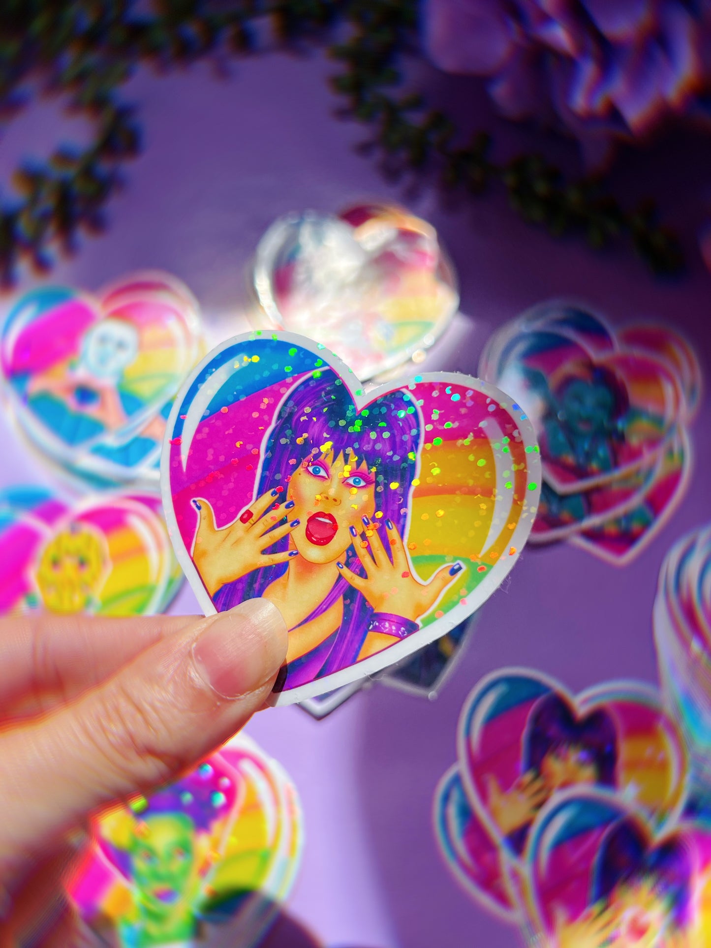 LF Spooky Babe Heart Stickers
