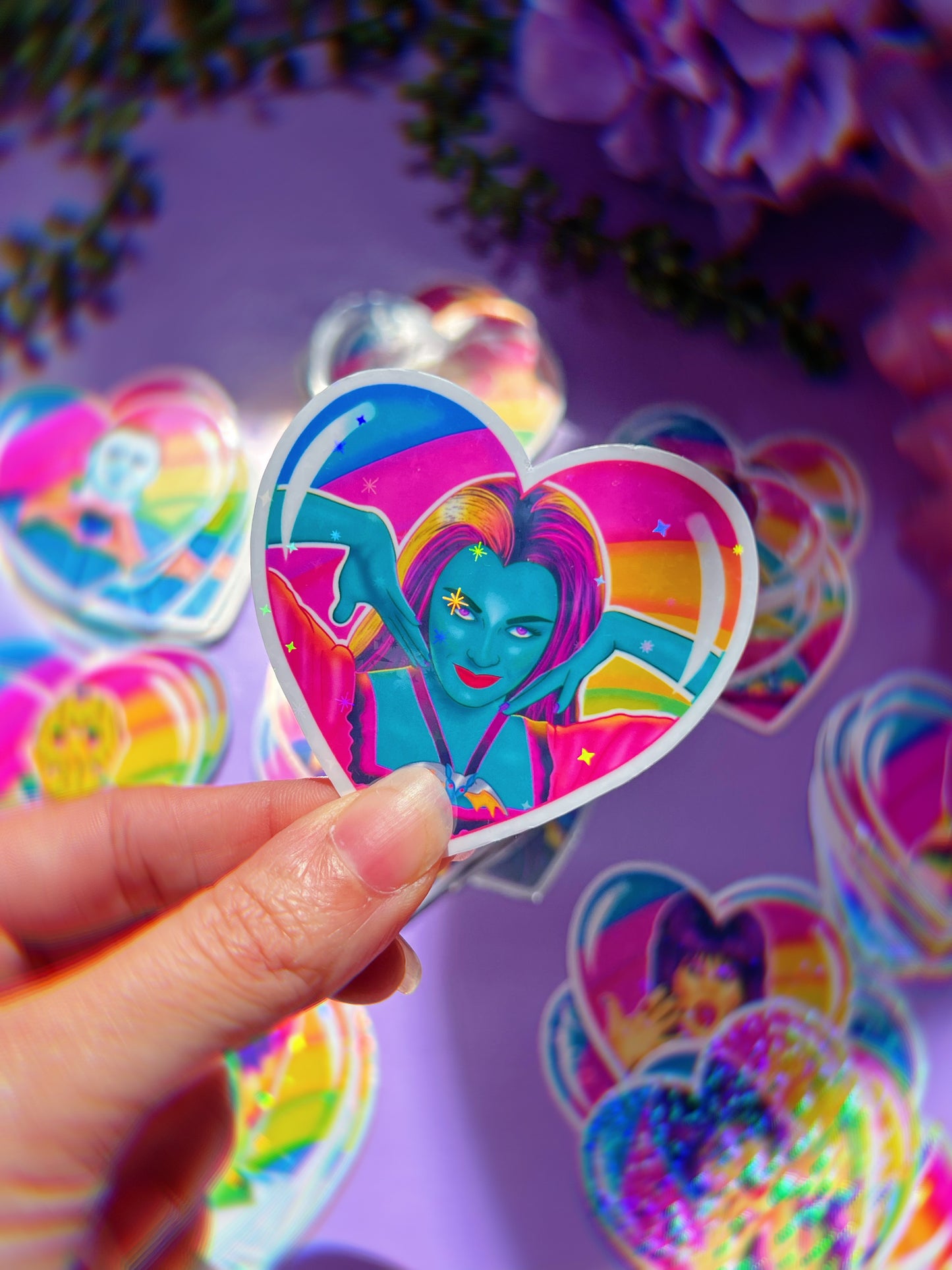 LF Spooky Babe Heart Stickers
