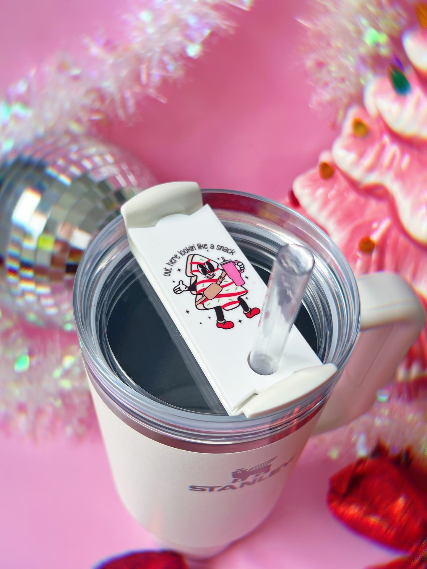 Lookin like a snack Christmas Tree Cake Stanley H2.0 Cup Topper 40oz | 30oz | 20 oz