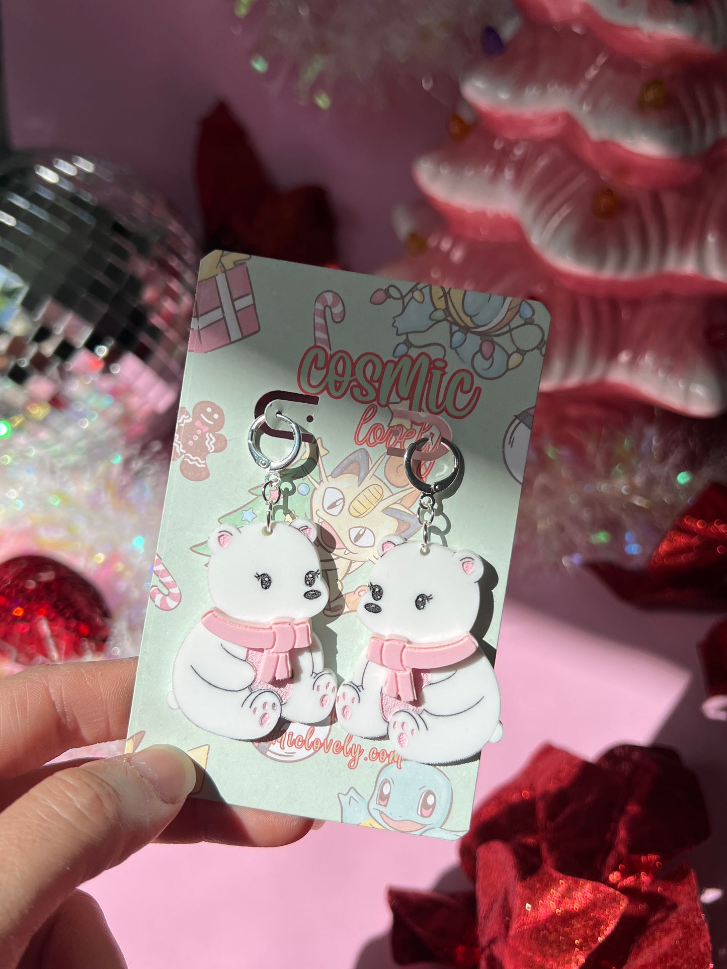 Snow Cutie Polar Bear Earrings