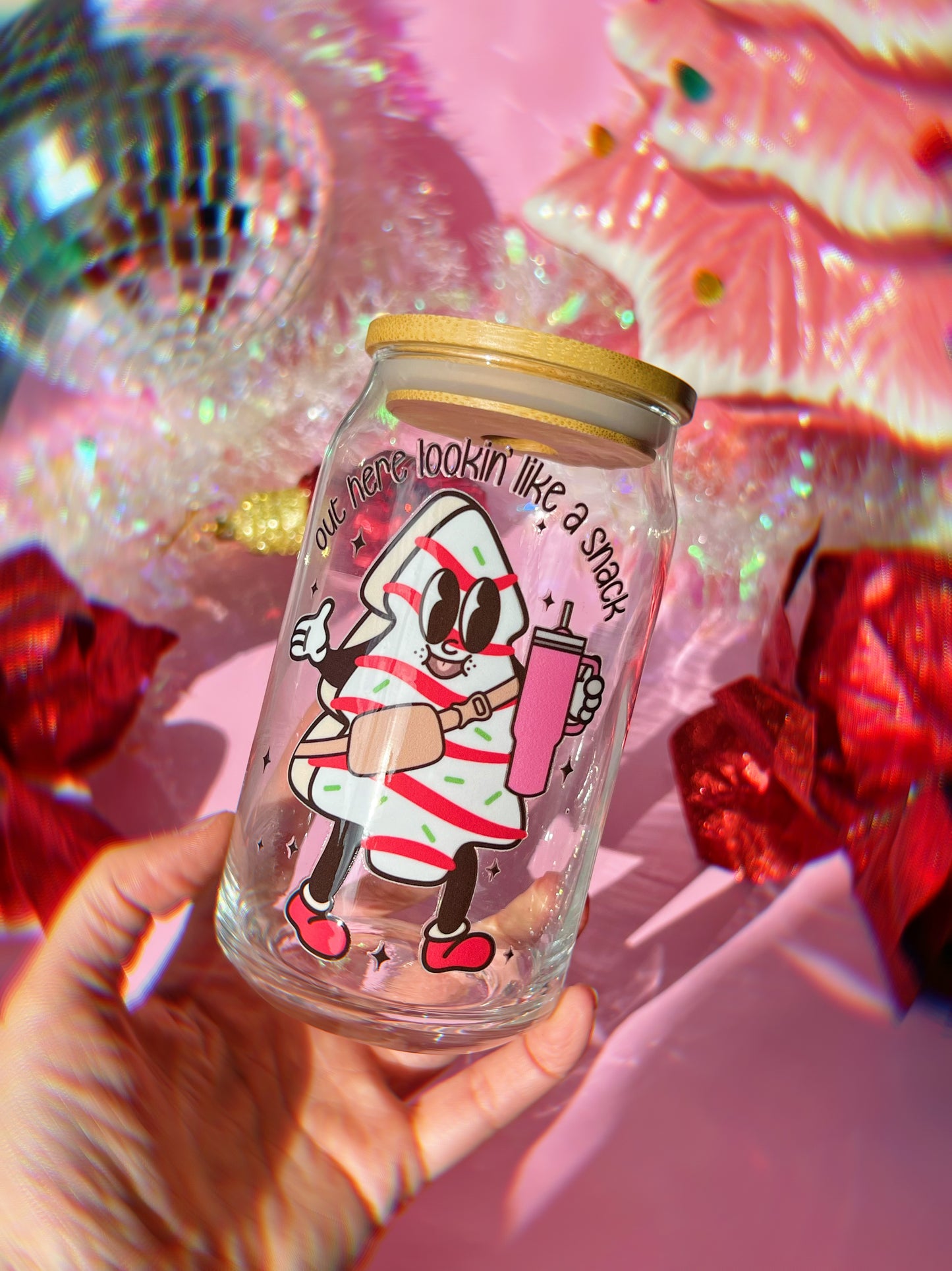 Lookin Like a Snack Christmas Tree Cake 16oz Cup