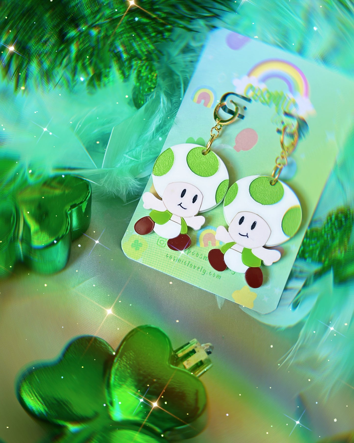 Green Toadie Earrings