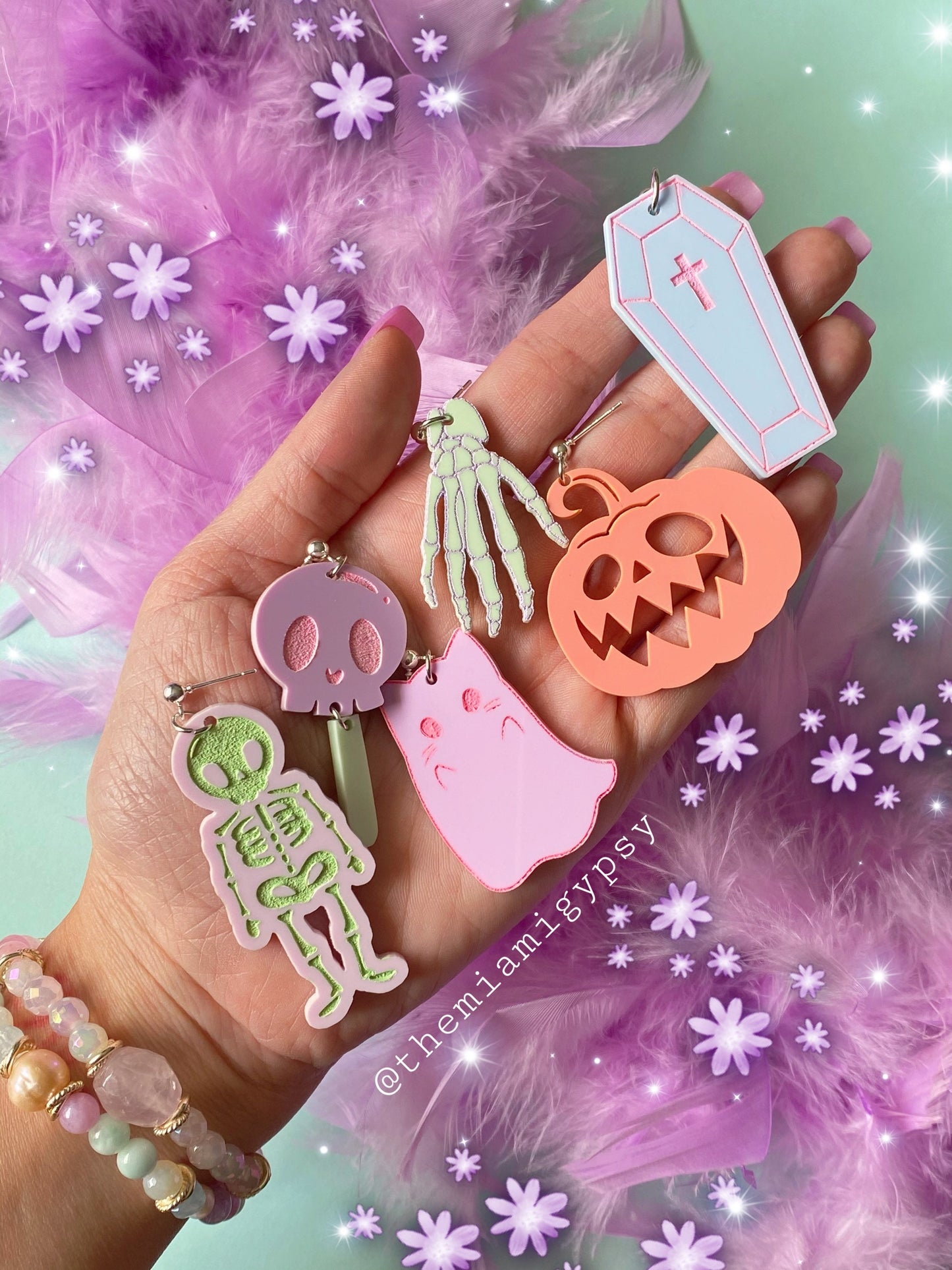 Kawaii Pastel Pumpkin Earrings