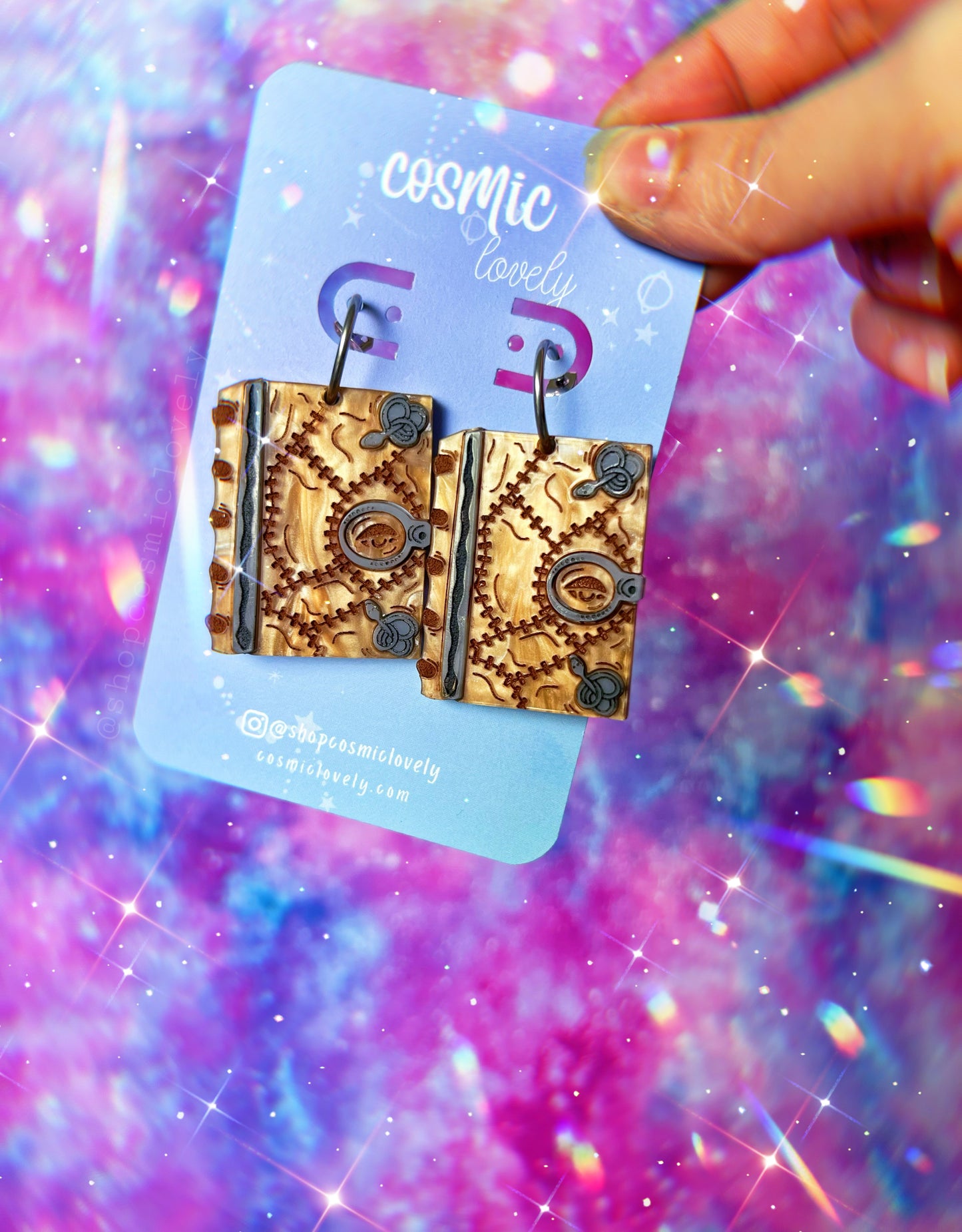 Witchcraft Book Earrings