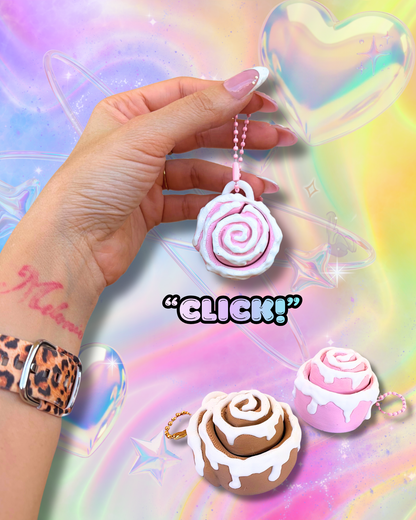 Sweet Treat Kawaii Cinnamon Roll Fidget Clicker : Satisfying Fidget Toys