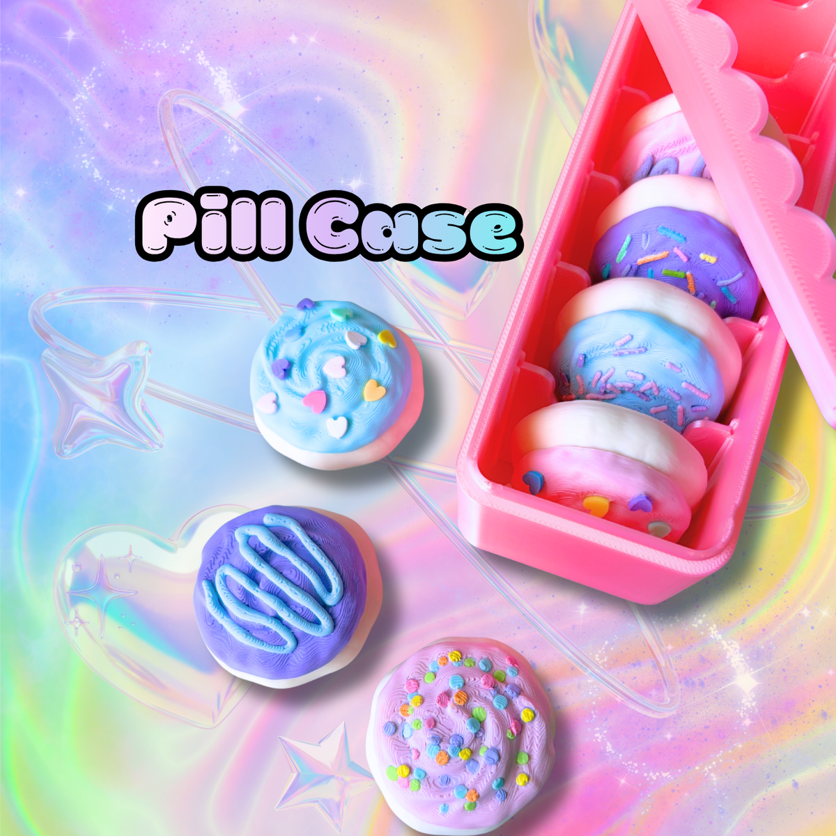 Sugar Cookie Pill Container : Sweets Lover Kawaii Home Decor Organization