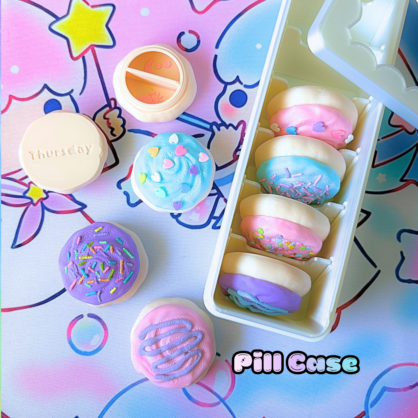 Sugar Cookie Pill Container : Sweets Lover Kawaii Home Decor Organization