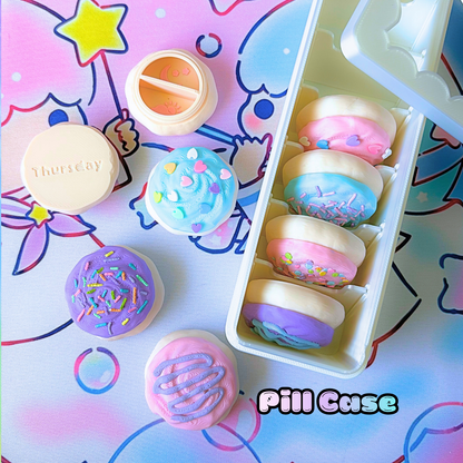 Sugar Cookie Pill Container : Sweets Lover Kawaii Home Decor Organization