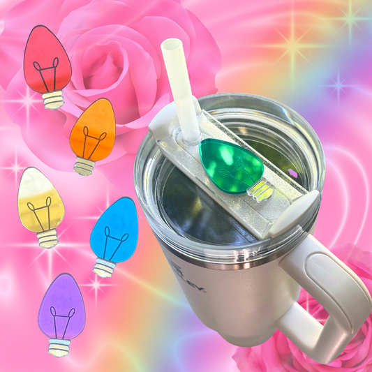 Custom Christmas Lights Holiday Tumbler Cup Topper: Jolly H2.0 Accessory