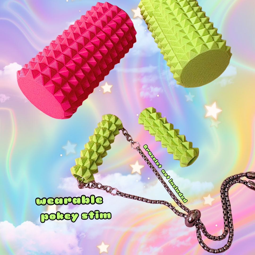 Discreet Wearable Spiky Pain Stims Set of 2 NO BRACELET : Custom Color Stress Relief Jewelry