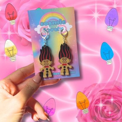 Gothmas Gingerbread Holiday Christmas Troll Earrings & More