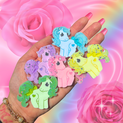 Pastel Rainbow Confetti Cutie Pony Earrings