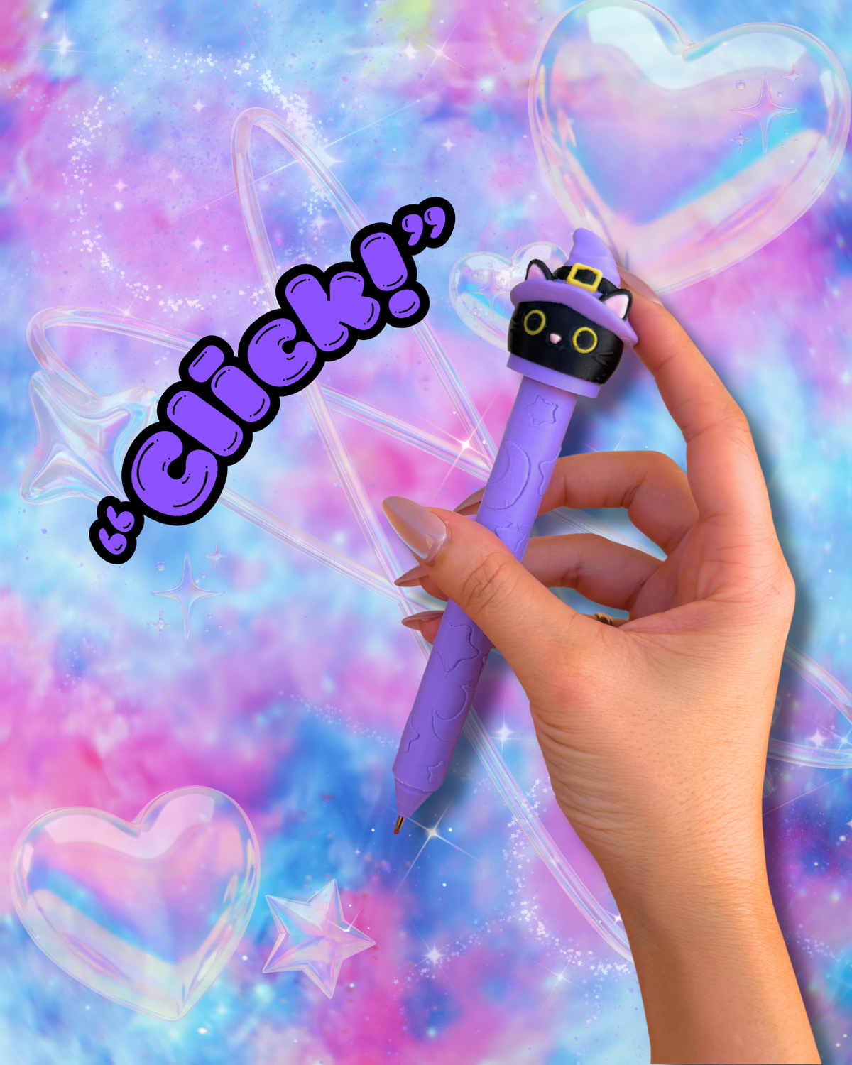 Halloween Spooky Pen Fidget Clicker: (6" in length) Overstimulated Stress Fidget Toys and Pens