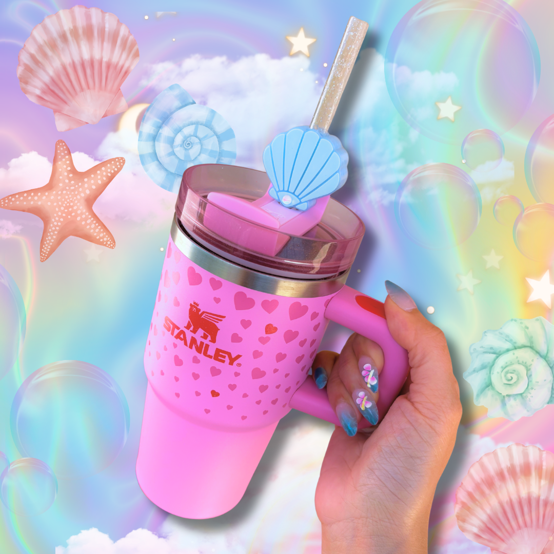 Under the sea Shell Stanley Straw Topper Accessories