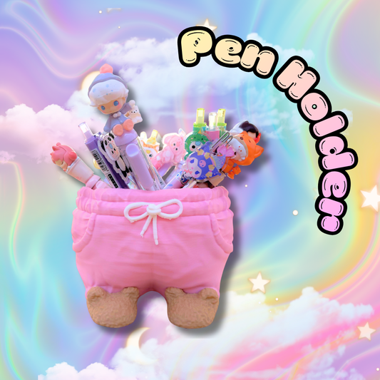 Cute Cozy Teddy Bear Planter container or Pen Holder
