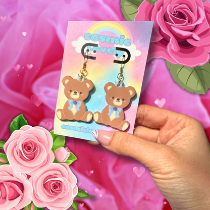 Valentines Day Coquette blue Teddy Bear Bag Charms