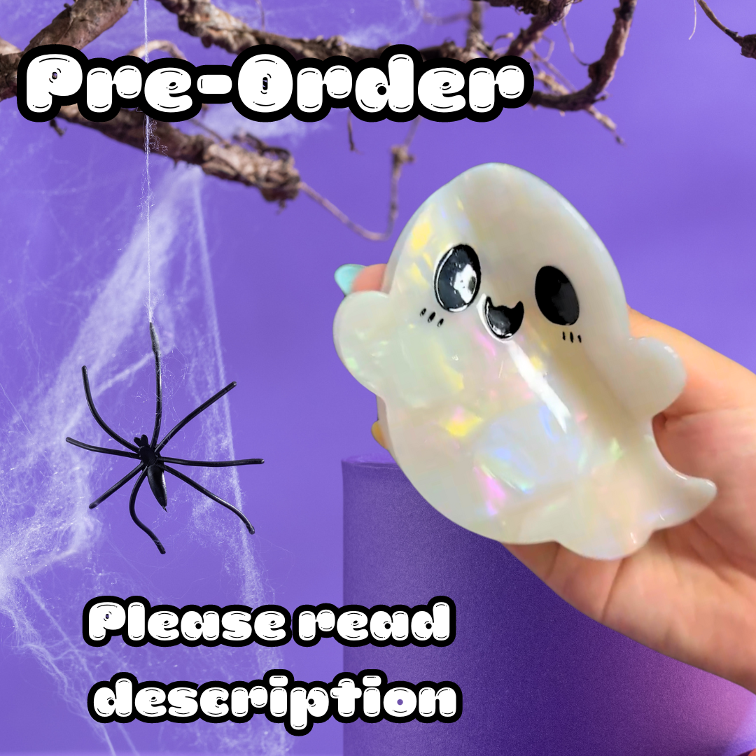 IRIDESCENT CUTIE GHOST HAIR CLAW - PRE-ORDER -IN PRODUCTION - PLEASE READ DESCRIPTION