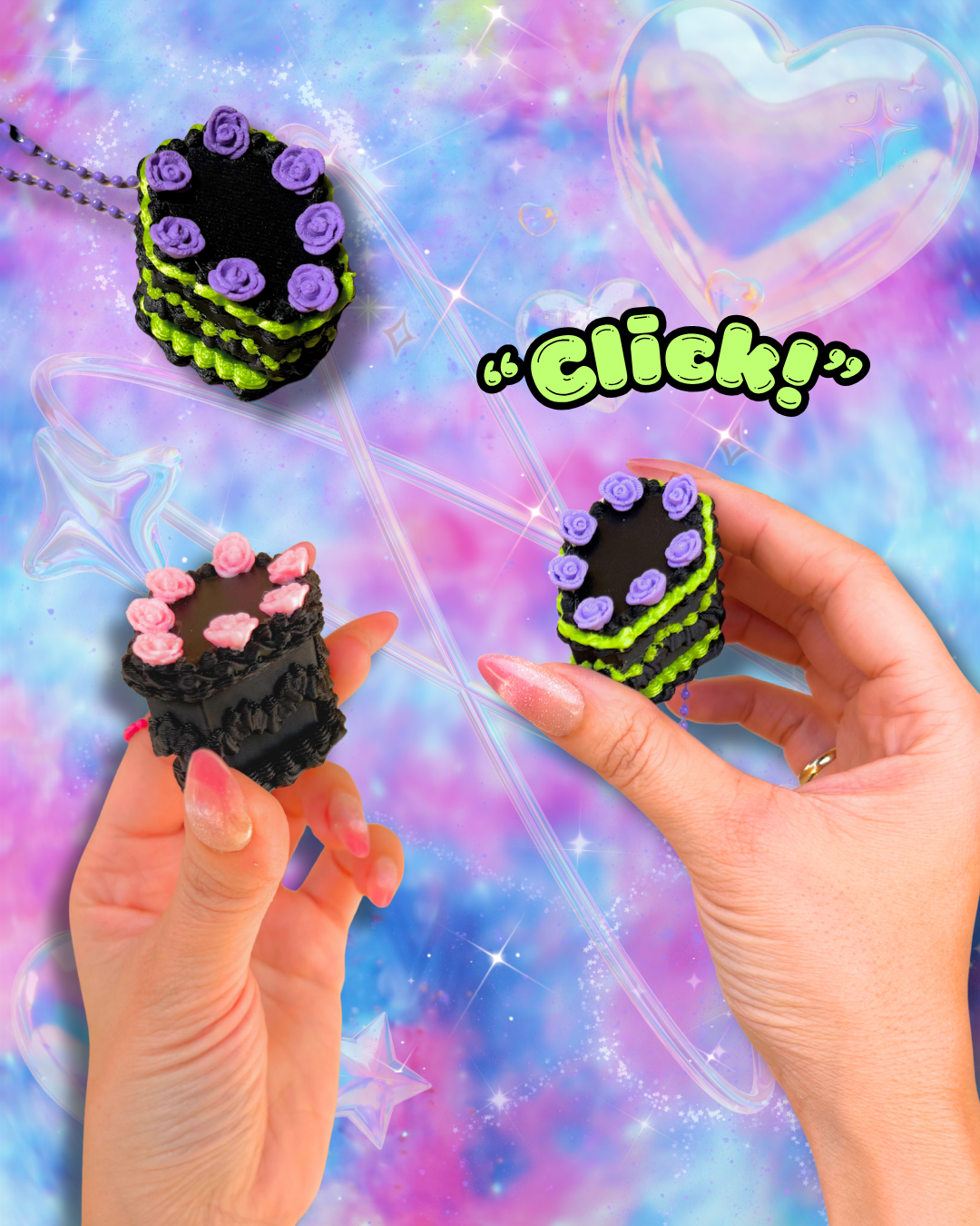 Gothic Halloween Coffin Cake Fidget Clicker : Satisfying Fidget Toys