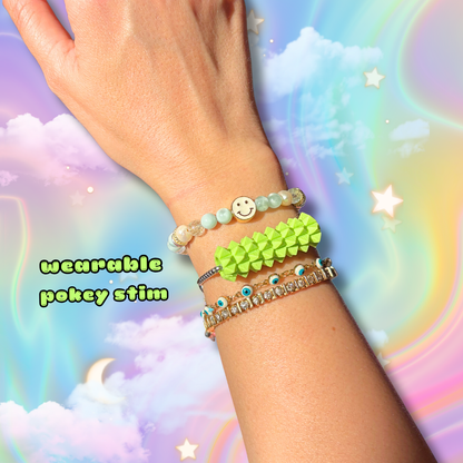 Discreet Wearable Spiky Pain Stims Set of 2 NO BRACELET : Custom Color Stress Relief Jewelry