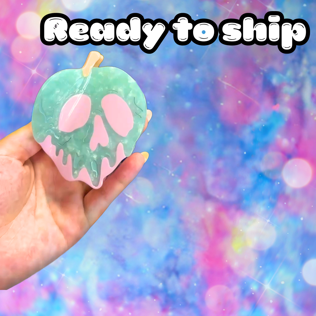 KAWAII P0IS0N APPLE HAIR CLAW - READY TO SHIP