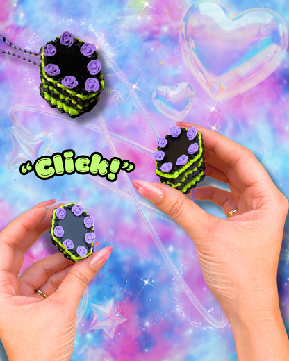 Gothic Halloween Coffin Cake Fidget Clicker : Satisfying Fidget Toys