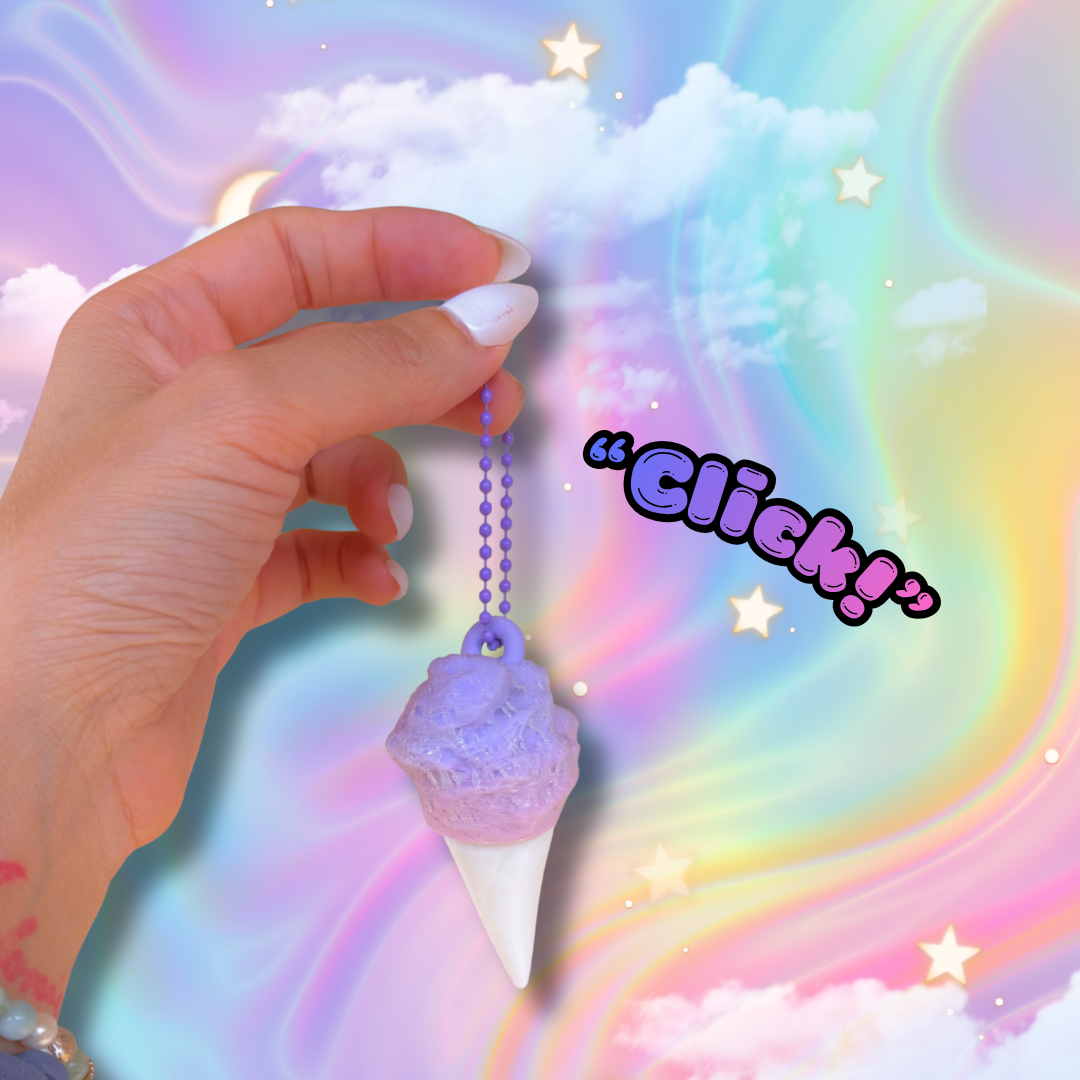 Sweet Treat Carnival Cotton Candy Fidget Clicker: Anxiety Stress Relief Toy
