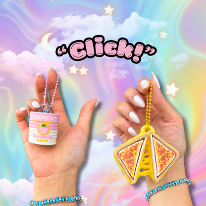 Canned Soup and Grilled Cheese Fidget Clicker: Anxiety Stress Relief Toy