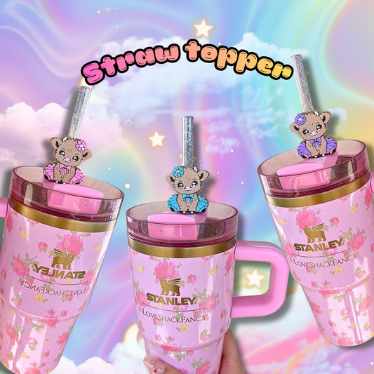 Tutu Highland Cow Cutie Stanley Straw Topper Accessories