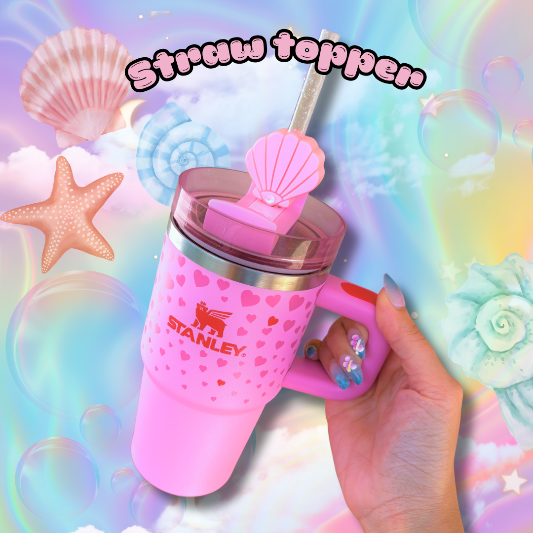 Under the sea Shell Stanley Straw Topper Accessories