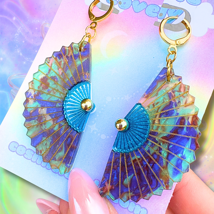 Mermaid Folding Fan Earrings